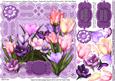 Easter Flowers 8in x 8in Decoupage