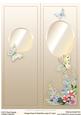 Vintage Roses and Butterflies Large Dl Blank Insert