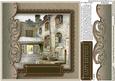 Vintage Building Peterhouse 8in x 8in Decoupage