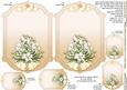 White Lilies on a Cream Background Insert Plates