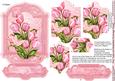Pink Tulips and Butterflies Pyramage Topper