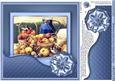 Vintage Birds Eating a Feast of Apples 8in x 8in Decoupage