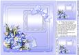 Blue Flowers and Daisies on a Silk Cushion Match 8x8 Insert