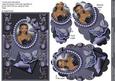 Marina Cameo Scalloped Oval Pyramage, Navy Blue Sheet