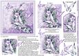Lilac Flowers and Butterflies on a Fan 5in x 5in Pyramage