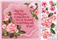 Pink Camellias Birthday 8in x 8in Decoupage