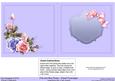 Pink & Blue Roses Matching 6in x 6in Insert