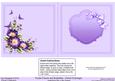 Purple Flowers & Butterflies Matching 6in x 6in Insert