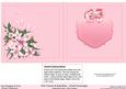 Pink Flowers and Butterflies Matching 6in x 6in Insert