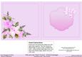 Pink and Lilac Paper Flowers Matching 6in x 6in Insert