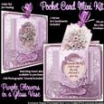 Purple Flowers in a Glass Vase Pocket Card Mini Kit