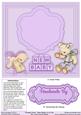 New Baby in a Crib Pocket Card Matching 8in x 8in Insert Pla