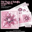 Pink Pansies and Butterflies 5in x 5in Decoupage Mini Kit