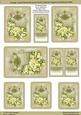 Vintage Cream Roses Bouquet, Toppers Sheet