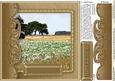 Hay Bales in a Mustard Frame 8in x 8in Quick Card