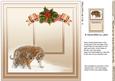 Tiger and Cub Playing in the Snow Matching 8in x 8in Insert