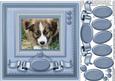 Cute Puppy with Blue Eyes 8in x 8in Quick Card