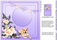 Golden Puppy with Peach Roses 8in x 8in Insert Plate