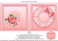 Deep Pink Roses with Broiderie Anglaise Doily 6x6 Insert