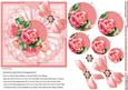 Pink Roses with Broiderie Anglaise Doily 6in x 6in Pyramage