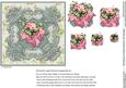 Pink Roses on a Fancy Frame 6in x 6in Pyramage