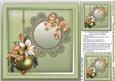 Christmas Amarylis on a Lace Doily Matching 8x8 Insert Plate