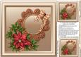 Christmas Poinsettia on a Lace Doily Matching 8inx8in Insert