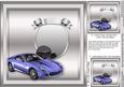 Blue Car and Speedo Matching 8inx8in Insert Plate