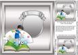 Boy Playing Football Matching 8inx8in Insert Plate
