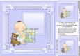 New Baby Boy with Teddy Matching 8inx8in Insert Plate