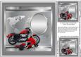 Red Motorbike Matching 8inx8in Insert Plate