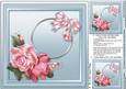 Pink Roses in a Scroll Border Matching 8inx8in Insert Plate