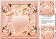 Peach Roses and Blueberries Matching 8inx8in Insert Plate
