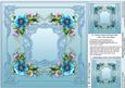 Blue Poppies on a Lace Frame Matching 8inx8in Insert Plate