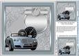 Blue Sports Car on a Scroll Background Matching 8x8 Insert P