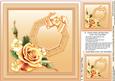 Golden Rose on a Lace Doily Matching 8inx8in Insert Plate