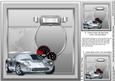 Silver Sports Car with Speedo Matching 8inx8in Inser Plate