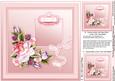 Pink Roses and Blackberries with Organza Bow Match 8x8 Inser