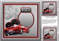 Red Ferrari Car on a Steel Surface Matching 8x8 Insert Plate