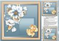 Frosted Flowers on a Scroll Frame Matching 8inx8in Insert Pl