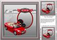 Red Sports Car with Speedo Matching 8inx8in Insert Plate
