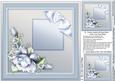 Blue Roses on a Lace Doily Matching 8inx8in Insert Plate