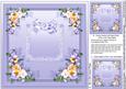 Colourful Pansies with Lace Frame Matching 8inx8in Insert Pl
