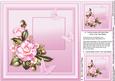 Pink Camelias on Lace Trims 8in x 8in Insert Plate