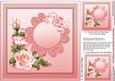 Pink Roses on a Lace Doily Matching 8in x 8in Insert Plate