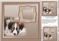 Puppies on a Taupe Ornate Frame Matching 8 x 8 Insert Plate