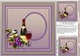 Wine and Grapes with Bird Matching 8in x 8in Insert Plate
