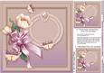 Flowers on a Doily with Butterflies Matching 8x8 Insert Pl