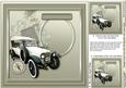 Vintage Cream Car with Uk Map Matching 8inx8in Insert Plate