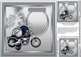 Blue Motorbike with Uk Map Matching 8inx8in Insert Plate